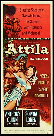 Poster for ATTILA, US release, 1958.