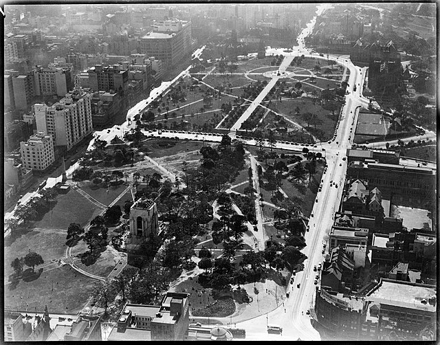 Hyde Park in 1934 from above.