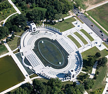 Aerial view of the World War II Memorial Aerial view of National World War II Memorial.jpg