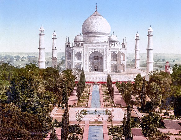 Photochrom of the Taj Mahal at Agra, India, c. 1890–1900