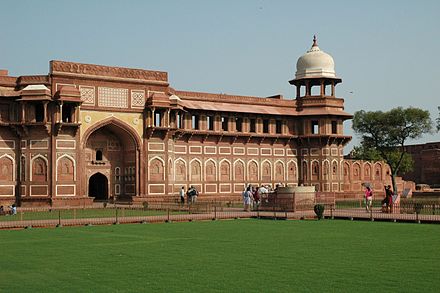 Entering the palace within Agra Fort