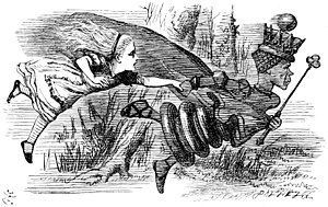 As depicted by John Tenniel in Chapter Two - The Garden of Live Flowers Alice queen2.jpg