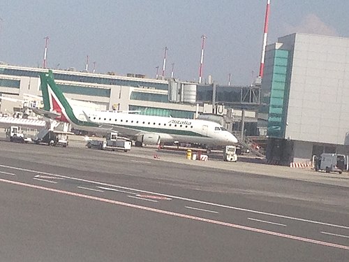 Alitalia airlines in fiumicino airport