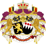 Alliance coat of arms of King Albert II and Queen Paola of the Belgians (1993-2019)