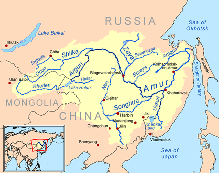Географическое положение реки амур в россии