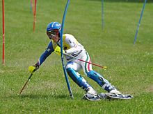 Andrea Reghin in the FIS slalom in Rettenbach in June 2010