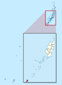 Location of Angaur in Palau