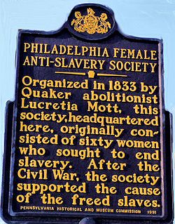 Philadelphia Female Anti-Slavery Society AntiSlaverySocietyMarker.JPG