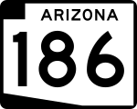 Straßenschild der Arizona State Route 186