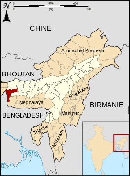 Kaart van Dhubri