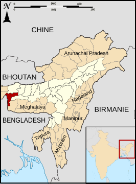 Kaart van Dhubri