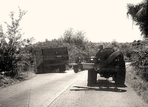 At the harvest of hazelnuts, agricultural machines, Sutri, Lazio