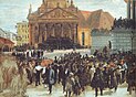 Menzels „Aufbahrung der Märzgefallenen“ von 1848