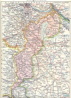 Reivindicações territoriais austríacas na Hungria Ocidental, a região onde o breve húngaro ocupou e governou Lajtabánság.