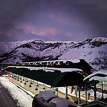 Banihal Railway station in winter.