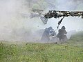 Romanian soldiers firing a AG-9 recoilles rifle (licensed built SPG-9) during a military exercise of the 191th Infantry Battalion.