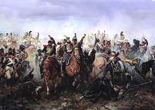 Bogdan Willewalde : Le régiment de cavalerie des Gardes russes à la bataille de Fère-Champenoise, 25 mars 1814Huile sur toile, 1891, Musée central des forces armées.