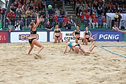 Deutsch: Beachhandball Europameisterschaften 2019 (Beach handball Euro); Tag 6: 7. Juli 2019 – Frauenfinale, Dänemark-Ungarn 2:0 (18:12, 23:22) English: Beach handball Euro; Day 6: 7 July 2019 – Women's Final – Denmark-Hungary 2:0 (18:12, 23:22)