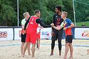 Deutsch: Beachhandball Europameisterschaften 2019 (Beach handball Euro); Tag 3: 4. Juli 2019 – Männer, Hauptrunde Gruppe II, Frankreich-Kroatien 0:2 (16:24, 10:27) English: Beach handball Euro; Day 3: 4 July 2019 – Men Main Round Group II – France-Croatia 0:2 (16:24, 10:27)