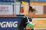 Deutsch: Beachhandball Europameisterschaften 2019 (Beach handball Euro); Tag 3: 4. Juli 2019 – Frauen, Hauptrunde Gruppe II, Deutschland-Spanien 1:2 (18:24, 24:14, 8:9) English: Beach handball Euro; Day 3: 4 July 2019 – Women Main Round Group II – Germany-Spain 1:2 (18:24, 24:14, 8:9)