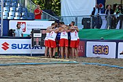 Deutsch: Beachhandball Europameisterschaften 2019 (Beach handball Euro); Tag 4: 5. Juli 2019 – Männer, Viertelfinale, Russland-Polen 2:0 (30:22, 19:18) English: Beach handball Euro; Day 4: 5 July 2019 – Quarter Final Men – Russia-Poland 2:0 (30:22, 19:18)