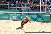 Deutsch: Beachvolleyball bei den Olympischen Jugendspielen 2018; Tag 11, 17. Oktober 2018; Jungen, Spiel um Platz 3 – USA (Devon Newberry/Lindsey Sparks)-Norwegen (Emilie Olimstad/Frida Berntsen) 1:2 (21–1/13–21/9–15) English: Beach volleyball at the 2018 Summer Youth Olympics at 17 October 2018 – Bronze Medal Match – USA (Devon Newberry/Lindsey Sparks)-Norway (Emilie Olimstad/Frida Berntsen) 1:2 (21–1/13–21/9–15)