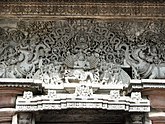 Ornate lintel over mantapa entrance