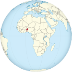 Benin on the globe (Africa centered).svg