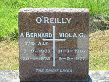 Bernard O'Reilly headstone, St Johns Catholic Church, Kerry Bernard O'Reilly headstone, St Johns Catholic Church, Kerry.JPG