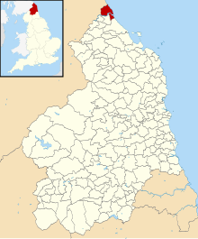 Location of Berwick-upon-Tweed civil parish in Northumberland, governed by the Berwick-upon-Tweed Town Council.