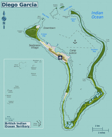 A location map of Diego Garcia