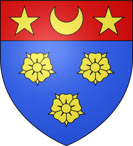 Arms of the Barons de Longueuil, holders of the only current French colonial title recognized by Queen Elizabeth II[citation needed][dubious  – discuss]