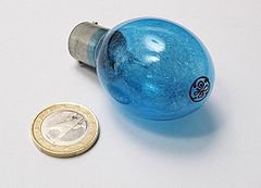 Lampe flash bleue pour la photographie en couleurs