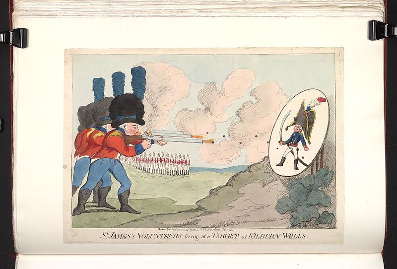 File:Bodleian Libraries, St James's Volunteers firing at a target at Kilburn Wells.jpg