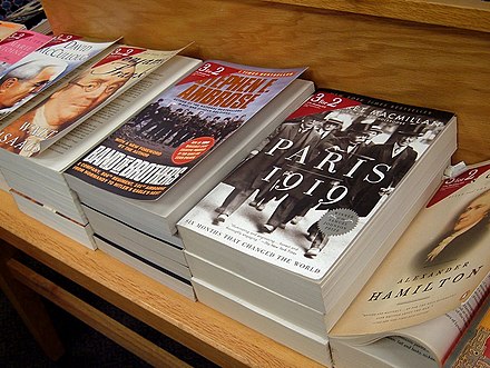 Books on a table in a Borders store in Georgia, USA. Borders stores started closing in 2010.