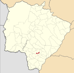 Localização de Fátima do Sul em Mato Grosso do Sul