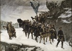 Karoliner bär på Karl XII:s lik. Målning (1884) av Gustaf Cederström.