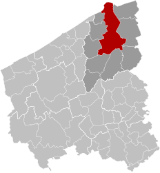 Brügge Westflandern Belgien Map.svg