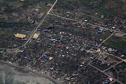 Buildings and roads in the Philippine town of Maconacon are visible from a P-3C Orion aircraft carrying U.S. Sailors Oct. 22, 2010 101022-M-ZA787-051.jpg
