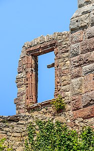 Window of the old chancery Upper bailey Rötteln Castle Lörrach Germany