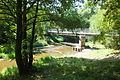 English: River Bystřice, tributary of the river Morava. Photo taken in Olomouc, the Czech Republic. Čeština: Bystřice, přítok Moravy. V Olomouci.