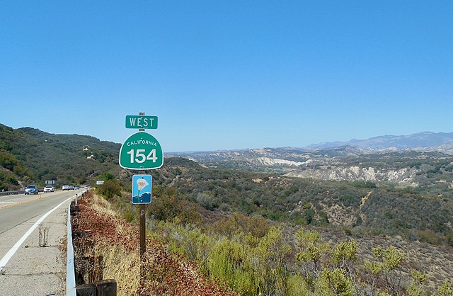 View of the Santa Ynez Valley from State Route 154.