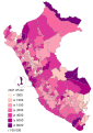 Casos confirmados por provincias por cien mil habitantes.