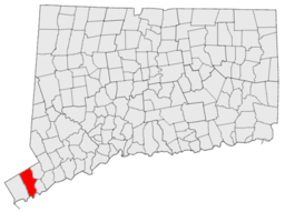 Geografisk situation i delstaten Connecticut