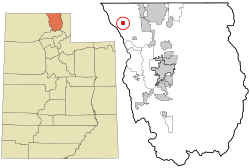 Location in Cache County and the state of Utah.