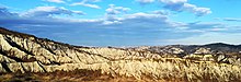 Fotos de los barrancos del Monte Ascensión con suelos muy arcillosos y con un alto grado de erosión