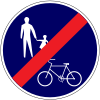 Ende des gemeinsamen Geh- und Radweges