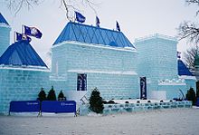 An ice castle during the Quebec Winter Carnival of 2009 Carnival 1.jpg