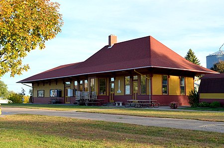 Chicago, Milwaukee, St. Paul, Pacific Depot Delmar.JPG