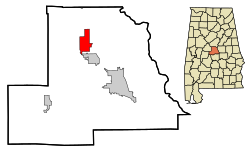 Location of Jemison, Alabama